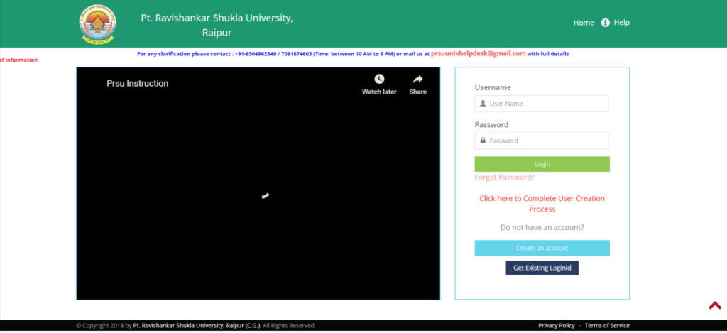 Pt Ravishankar Shukla University Raipur