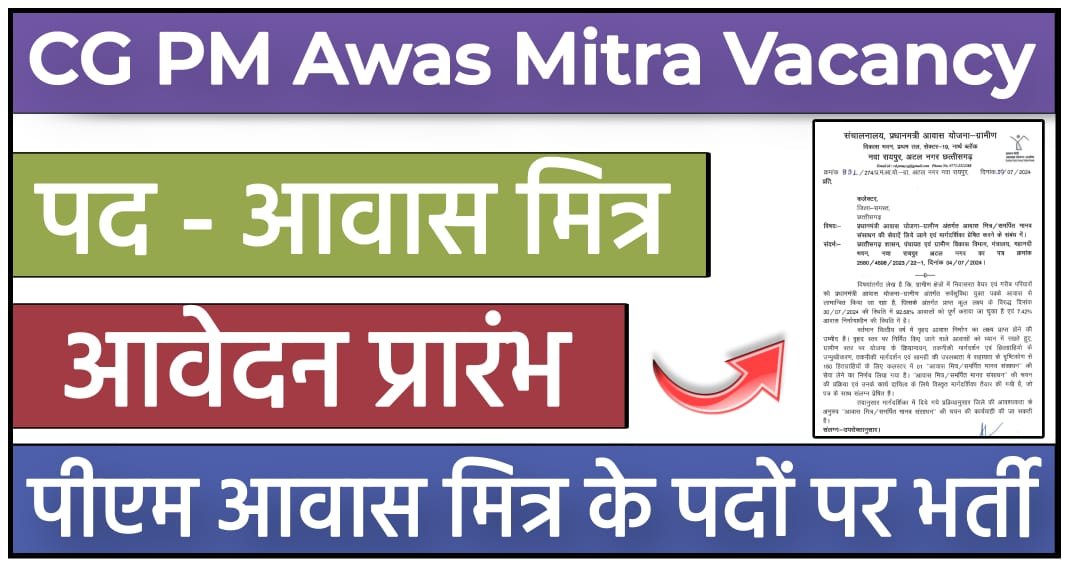 CG PM Awas Mitra Vacancy 2024