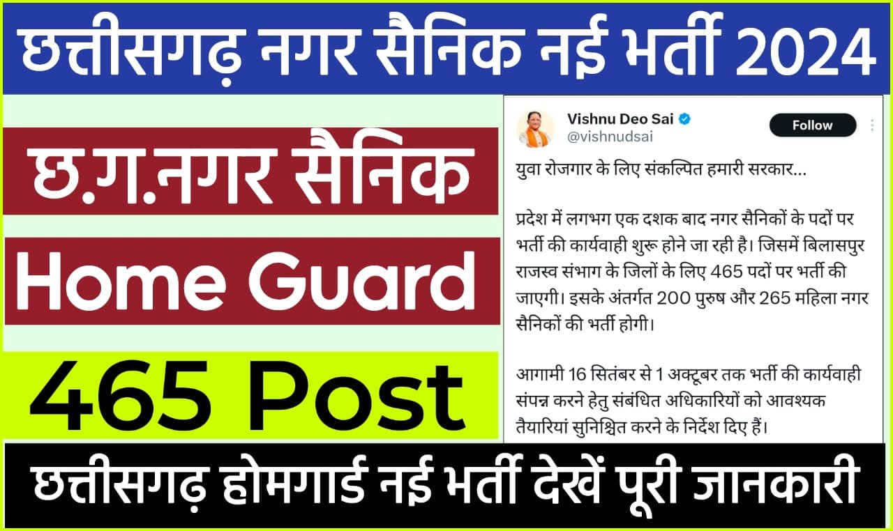 CG Home Guard Vacancy 2024