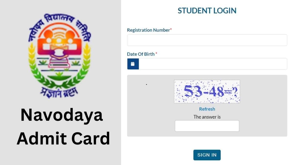 Navodaya Class 6 Admit Card 2025