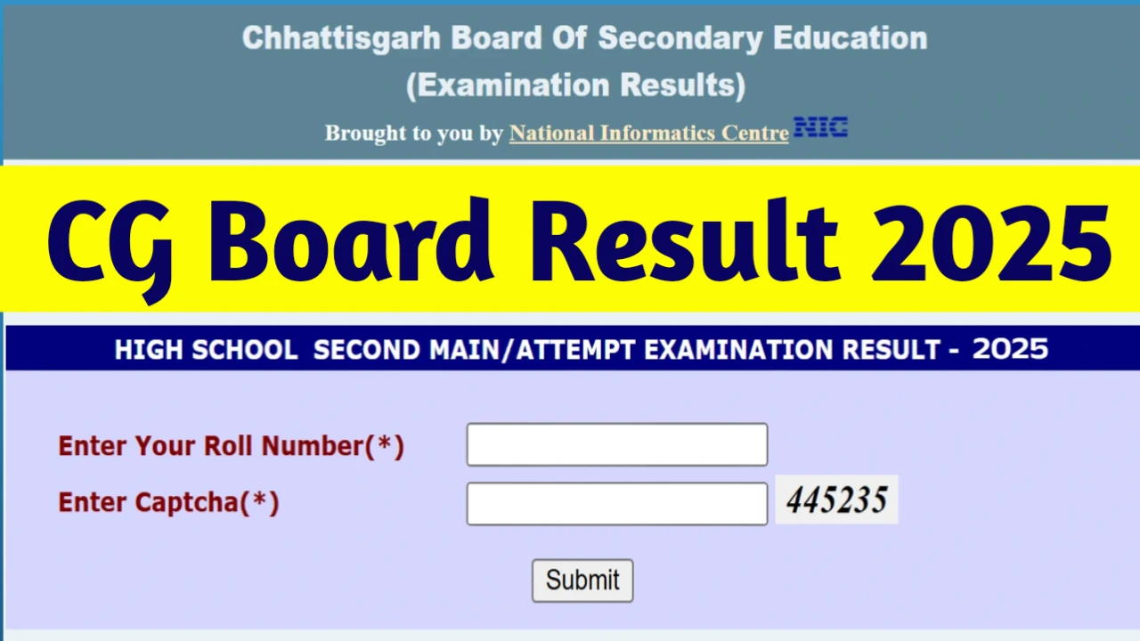 CGBSE 12th Result 2025