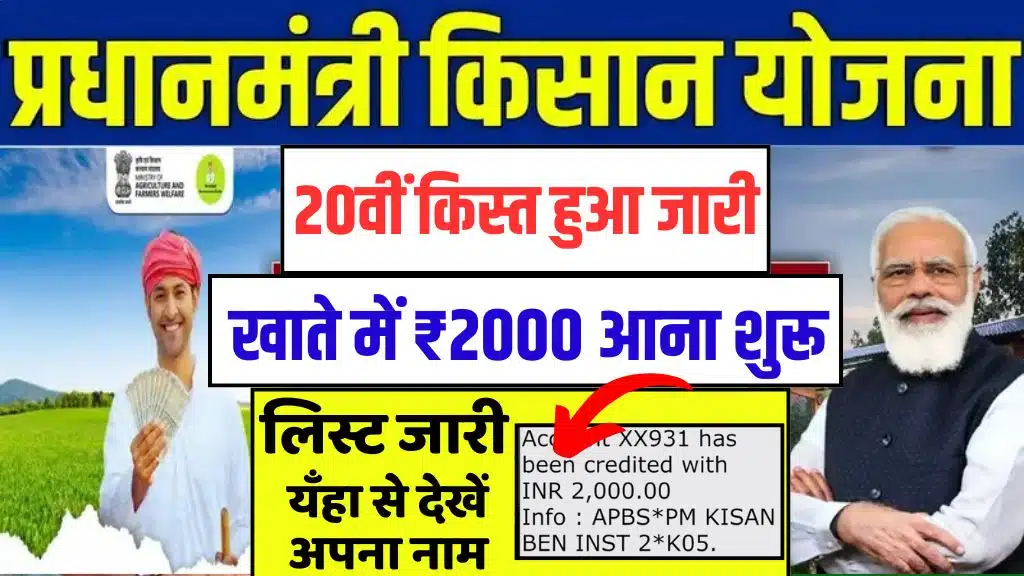 PM Kisan 20th Installment