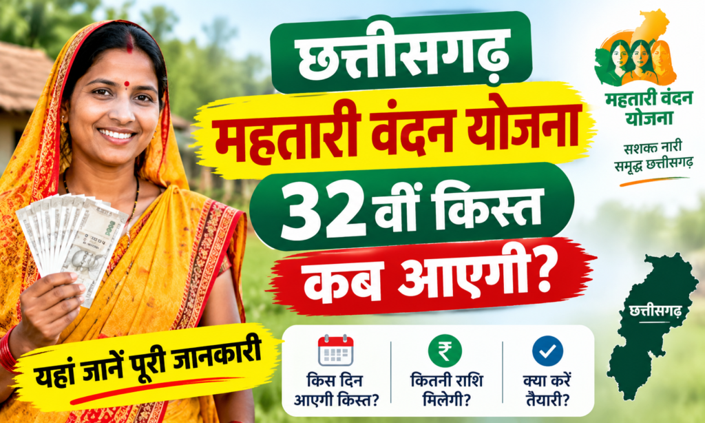 Chhattisgarh Mahtari Vandan Yojana 32 kist kab aayegi